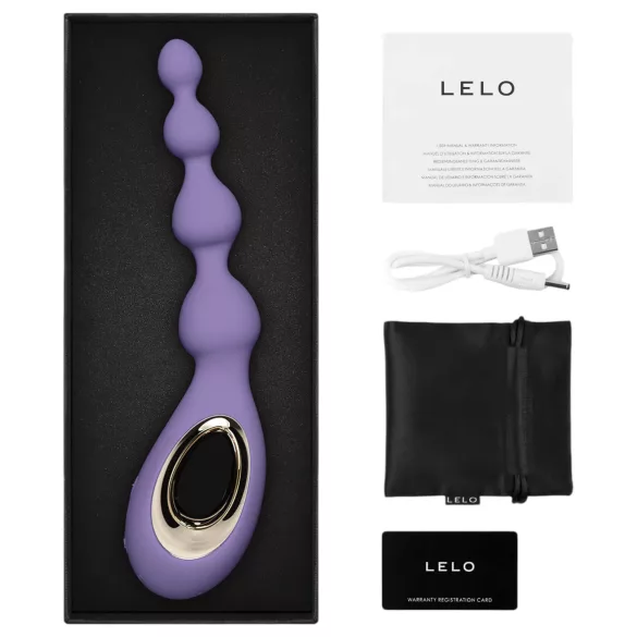 LELO Soraya Beads - vibratoare anal reîncărcabil, rezistent la apă - mov