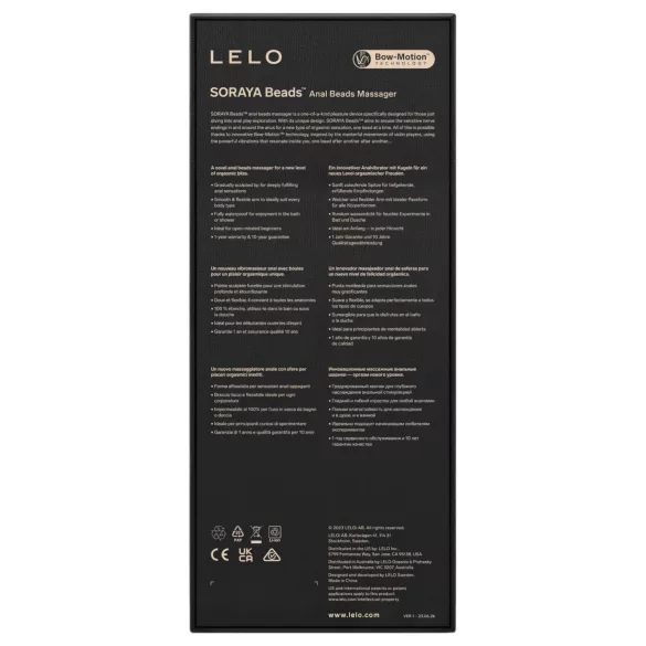 LELO Soraya Beads - vibratoare anal reîncărcabil, rezistent la apă - mov