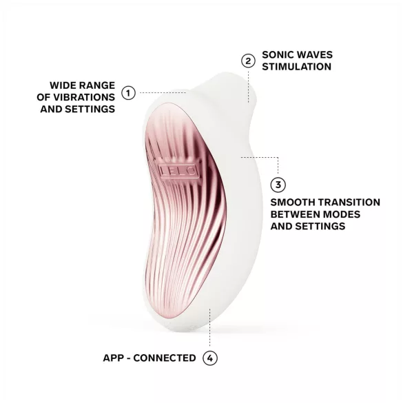 LELO Sona 3 - stimulator clitoridian cu unde sonore - alb