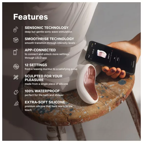 LELO Sona 3 - stimulator clitoridian cu unde sonore - alb