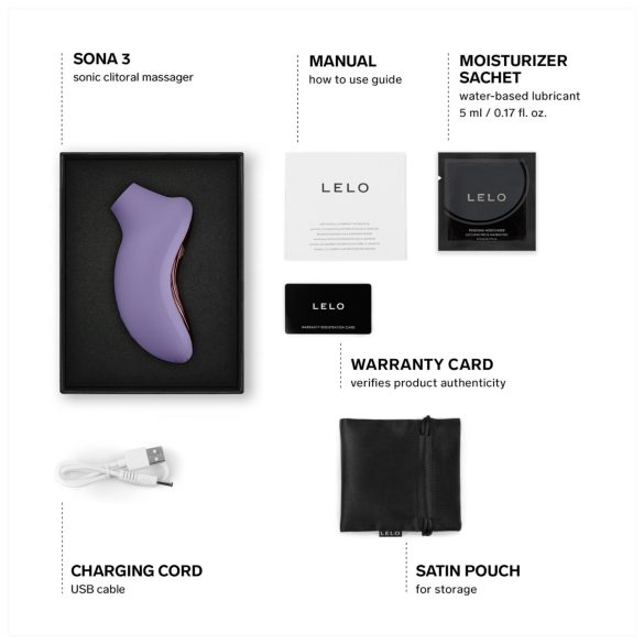 LELO Sona 3 - stimulator clitoridian cu unde sonore - mov lavandă
