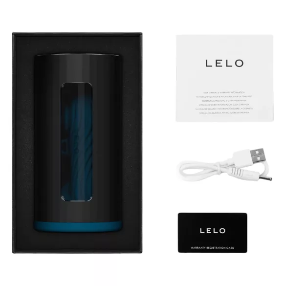 LELO F1s V3 - masturbator interactiv - negru-albastru