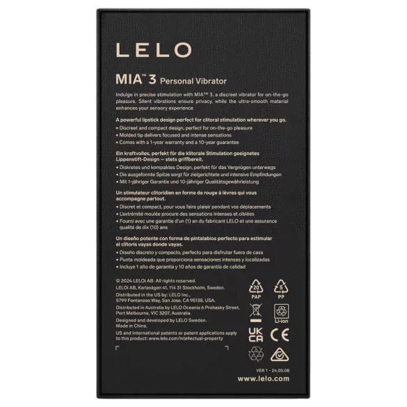 LELO Mia 3 - vibrator tip ruj portabil - roz