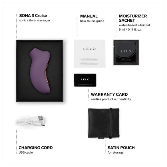 LELO Sona 3 Cruise - stimulator clitoridian cu unde sonore - mov