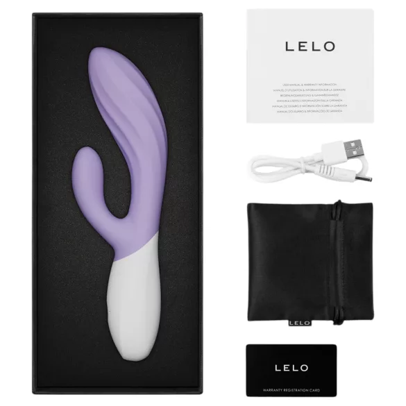 LELO INA Twist - vibrator pentru punctul G, cu braț pentru stimularea clitorisului și control prin aplicație (mov)