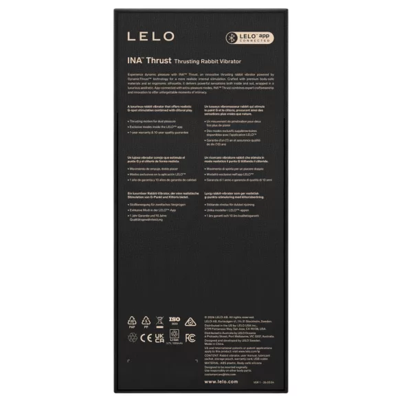 LELO - INA Thrust vibrator tip iepuraș cu mișcare de împingere (mov)
