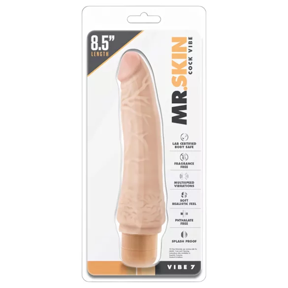 Dr. Skin Vibe No.7. - vibrator realist (culoare naturală)