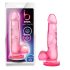 B Yours Sweet N Hard 4 - dildo cu testicule - 18cm (roz)