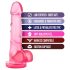 B Yours Sweet N Hard 4 - dildo cu testicule - 18cm (roz)