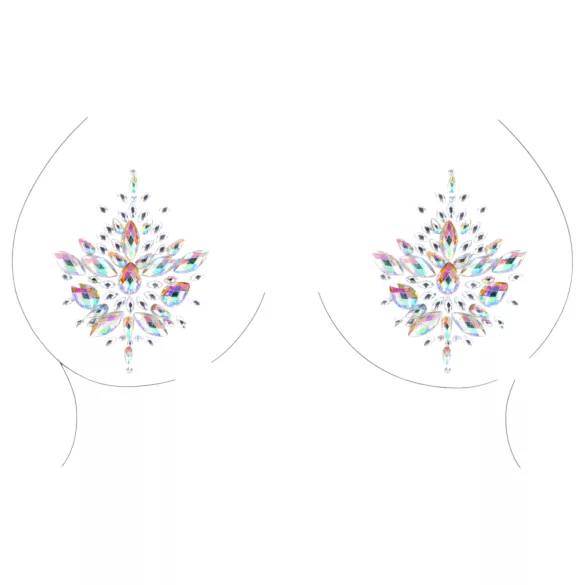 Le Désir - autocolante pentru sfârcuri strălucitoare - curcubeu