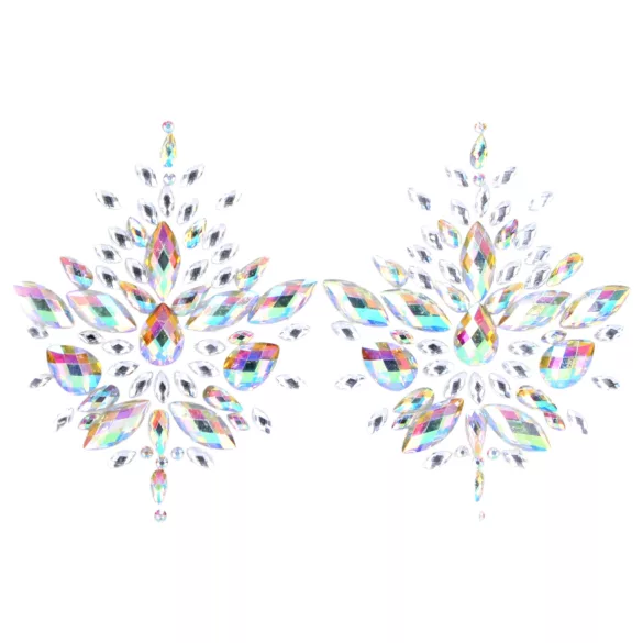 Le Désir - autocolante pentru sfârcuri strălucitoare - curcubeu