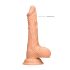 RealRock - dildou realist cu testicule - 17 cm - culoare naturală