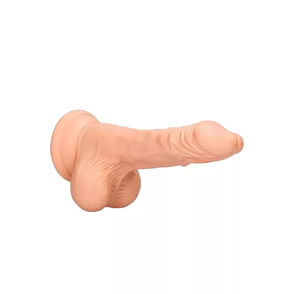 RealRock - dildou realist cu testicule - 17 cm - culoare naturală