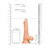 RealRock - dildou realist cu testicule - 17 cm - culoare naturală