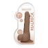 RealRock - dildo realist cu testicule - 17 cm - culoare închisă