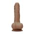 RealRock - dildo realist cu testicule - 17 cm - culoare închisă