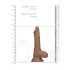 RealRock - dildo realist cu testicule - 17 cm - culoare închisă