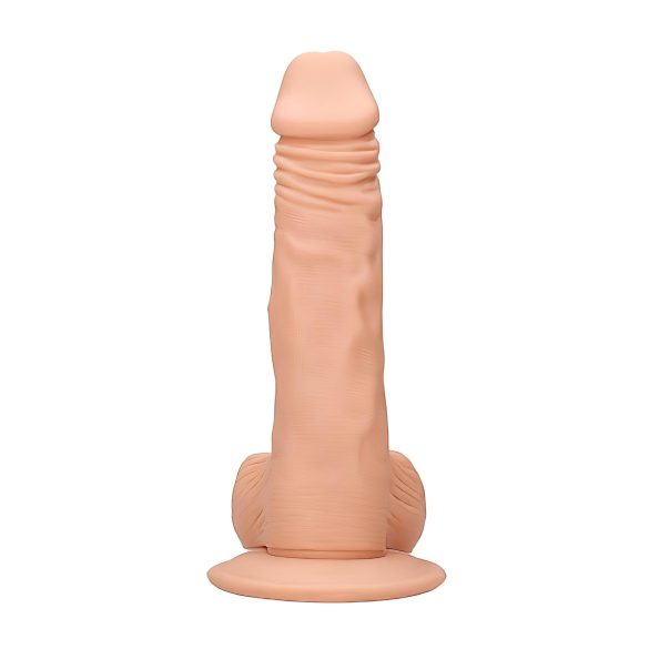 RealRock - dildo realist cu testicule - 20cm - culoare naturală