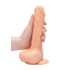 RealRock - dildo realist cu testicule - 20cm - culoare naturală