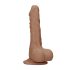 RealRock - dildo realist cu testicule - 25cm - culoare închisă