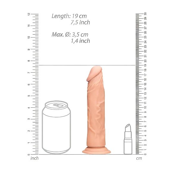 RealRock - dildo realist 17cm - culoare naturală