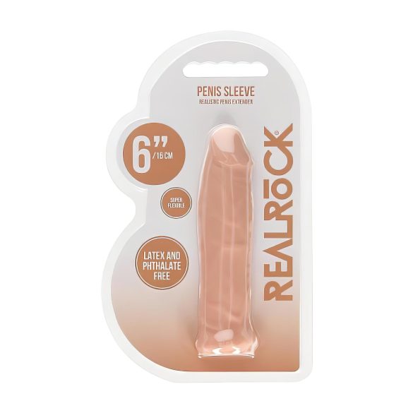 RealRock - mânecă pentru penis 17cm - culoare naturală