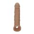 RealRock - mânecă pentru penis - 21 cm - culoare natur închis
