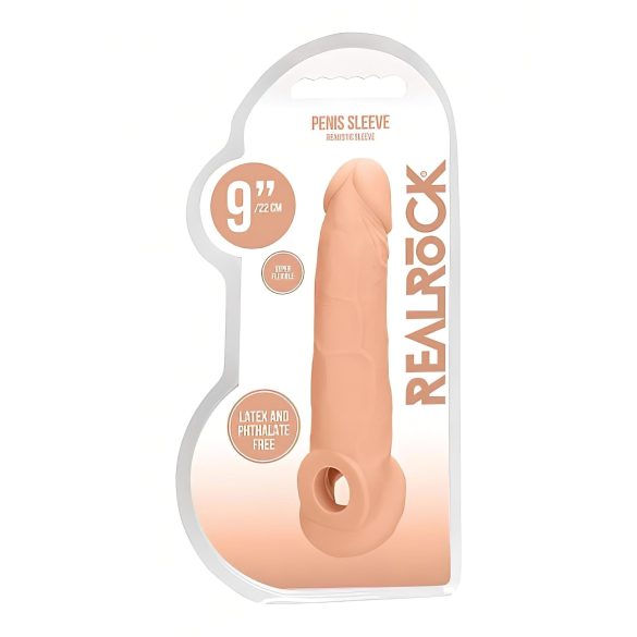 RealRock - mânecă pentru penis - 21,5 cm - culoare naturală