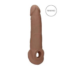   RealRock - mânecă pentru penis - prelungire 21,5cm - culoare natural închis