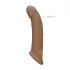 RealRock - mânecă pentru penis - prelungire 21,5cm - culoare natural închis