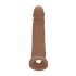 RealRock - mânecă pentru penis - prelungire 21,5cm - culoare natural închis