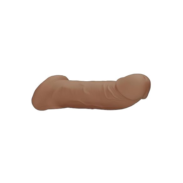 RealRock - mânecă pentru penis - prelungire 21,5cm - culoare natural închis