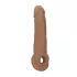 RealRock - mânecă pentru penis - prelungire 21,5cm - culoare natural închis