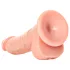 RealRock - dildo realist cu ventuză - 15,5 cm - culoare naturală