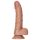 RealRock - dildo cu ventuză și testicule - 15,5cm (culoare naturală închisă)