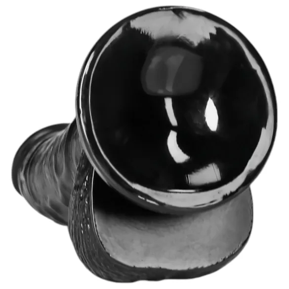 RealRock - dildo realist cu ventuză - 15,5 cm - negru