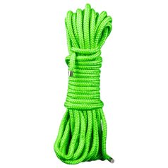 Ouch! - frânghie bondage luminescentă - 5m (verde)