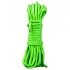 Aoleu! - funie de bondage fosforescentă (5 m, verde)