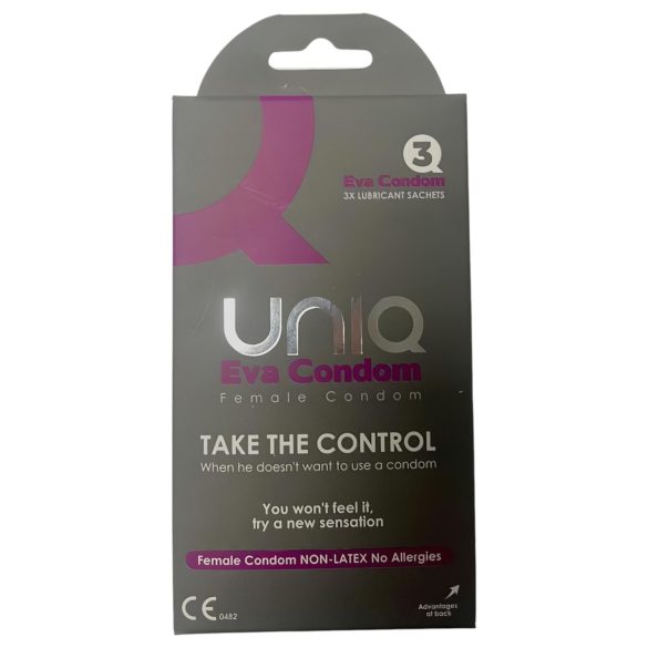 Uniq Eva - Prezervative latex-free pentru femei (3 buc)
