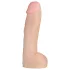 Doc Johnson - dildo realist cu testicule - Vac-U-Lock Hung 12 - culoare naturală