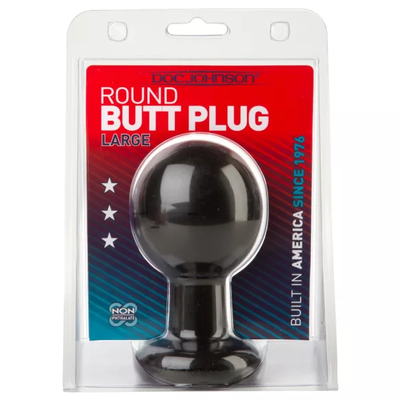 Doc Johnson The Classic - dop anal rotund (negru) - L