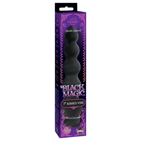 Black Magic 7 - vibrator anal cu 5 bile ferme - negru