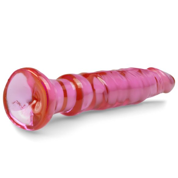 Crystal Jellies - dildo anal cu ventuză - silicon roz