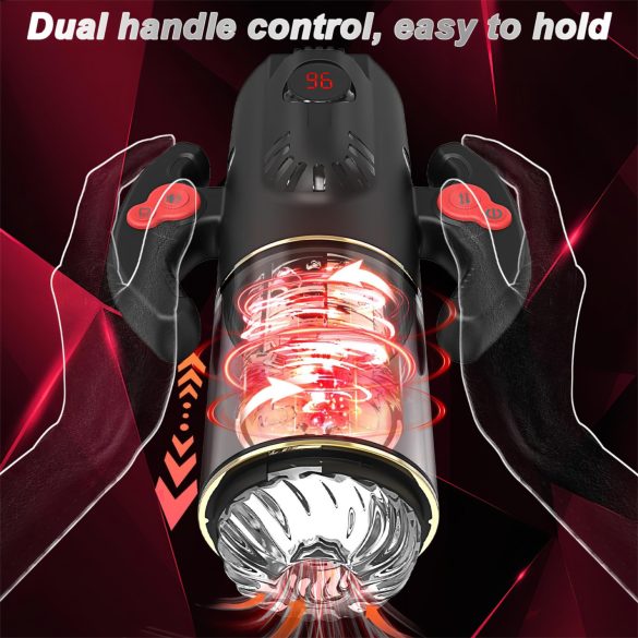 AlvUp - masturbator automat rotativ - negru