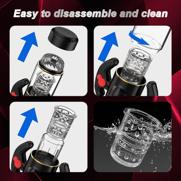 AlvUp - masturbator automat rotativ - negru