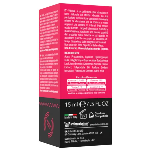Vibroh - gel vibrator lichid - stimulare intensă - 15ml