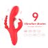 Bestoy - Vibrator cu 3 brațe și limbă (roșu)