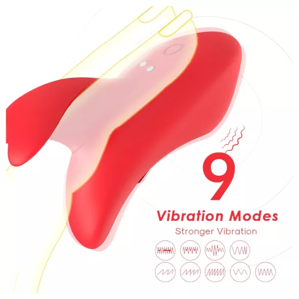 Bestoy - vibrator deget reutilizabil cu acumulator - roșu