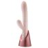 Blush Fraya - vibrator rabbit cu funcție de împingere - silicon roz