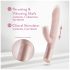 Blush Fraya - vibrator rabbit cu funcție de împingere - silicon roz